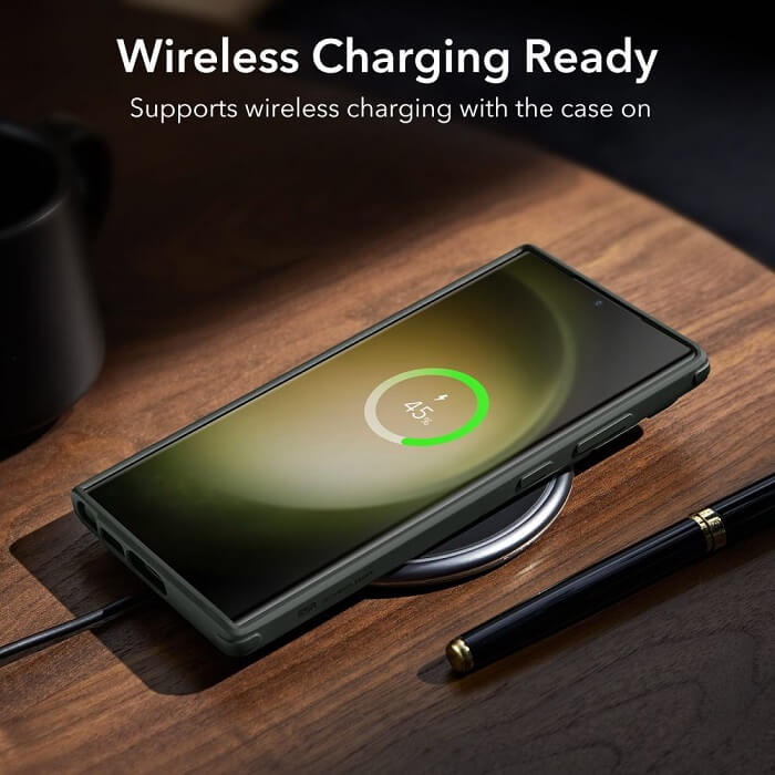 Калъф с Поставка за Samsung S23 Ultra, ESR Classic Hybrid Kickstand Case, Зелен (5)