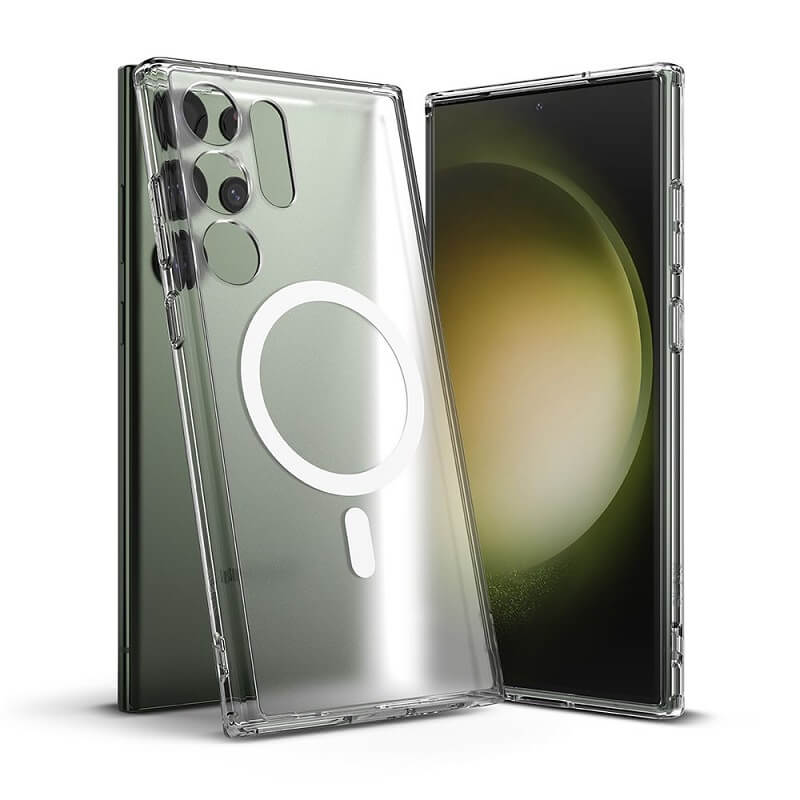 Magsafe Калъф за Samsung S23 Ultra, Ringke Fusion Matte Case, Прозрачен (2)