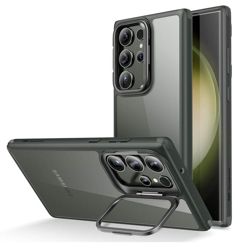 Калъф с Поставка за Samsung S23 Ultra, ESR Classic Hybrid Kickstand Case, Зелен