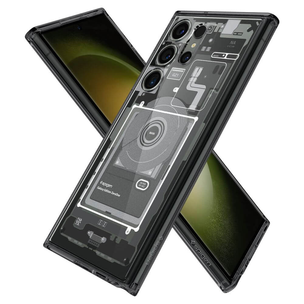 Хибриден Калъф за Samsung S23 Ultra, Spigen Zero One Ultra Hybrid Case, Черен (2)