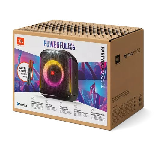 Безжична Колона с Микрофон, JBL Partybox Encore Bluetooth Speaker, Черен (8)