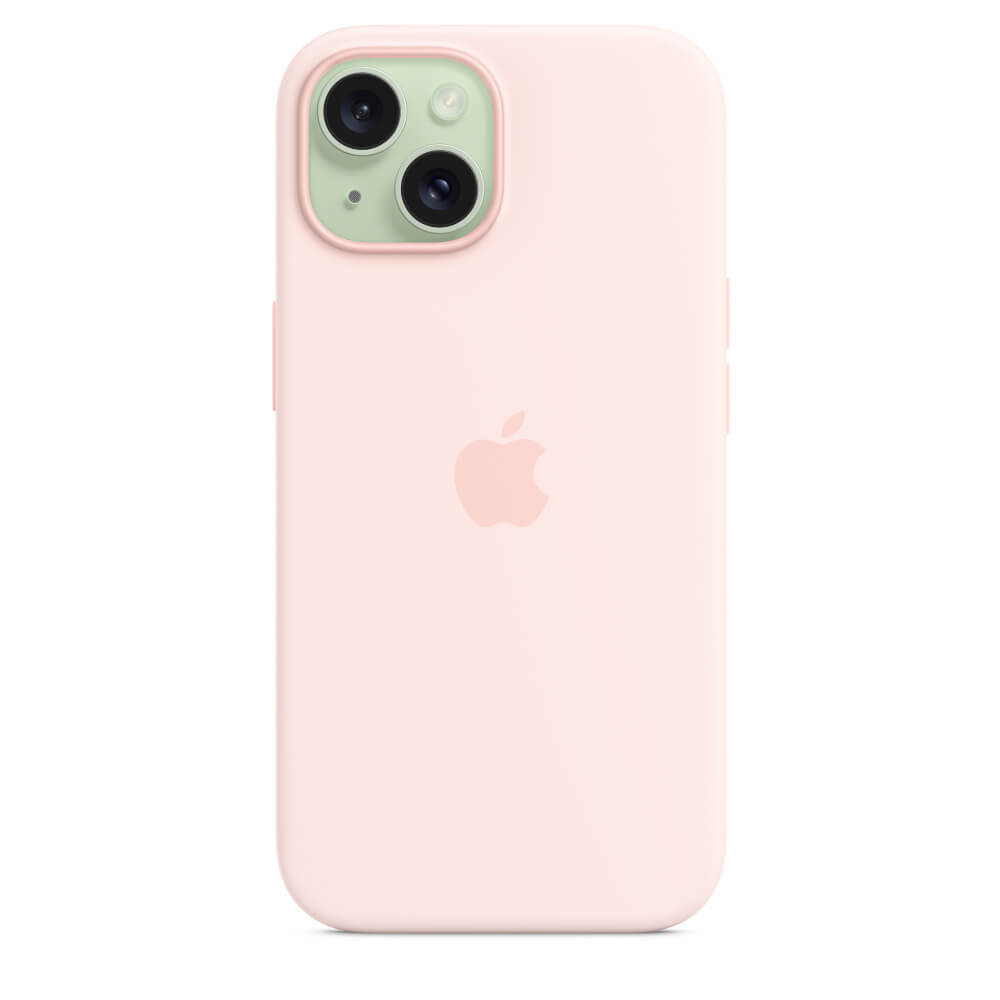 Оригинален Силиконов Калъф за iPhone 15, Silicone Magsafe Case MT0U3ZM/A, Розов (4)