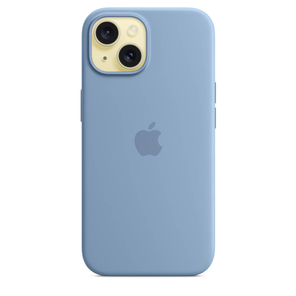 Оригинален Силиконов Калъф за iPhone 15, Silicone Magsafe Case MT0Y3ZM/A, Син (3)