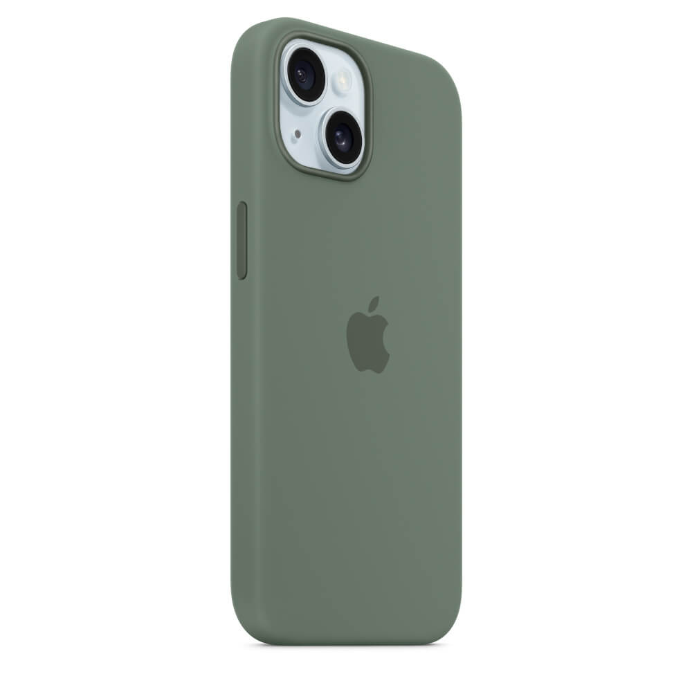 Оригинален Силиконов Калъф за iPhone 15, Silicone Magsafe Case MT0X3ZM/A, Зелен (6)