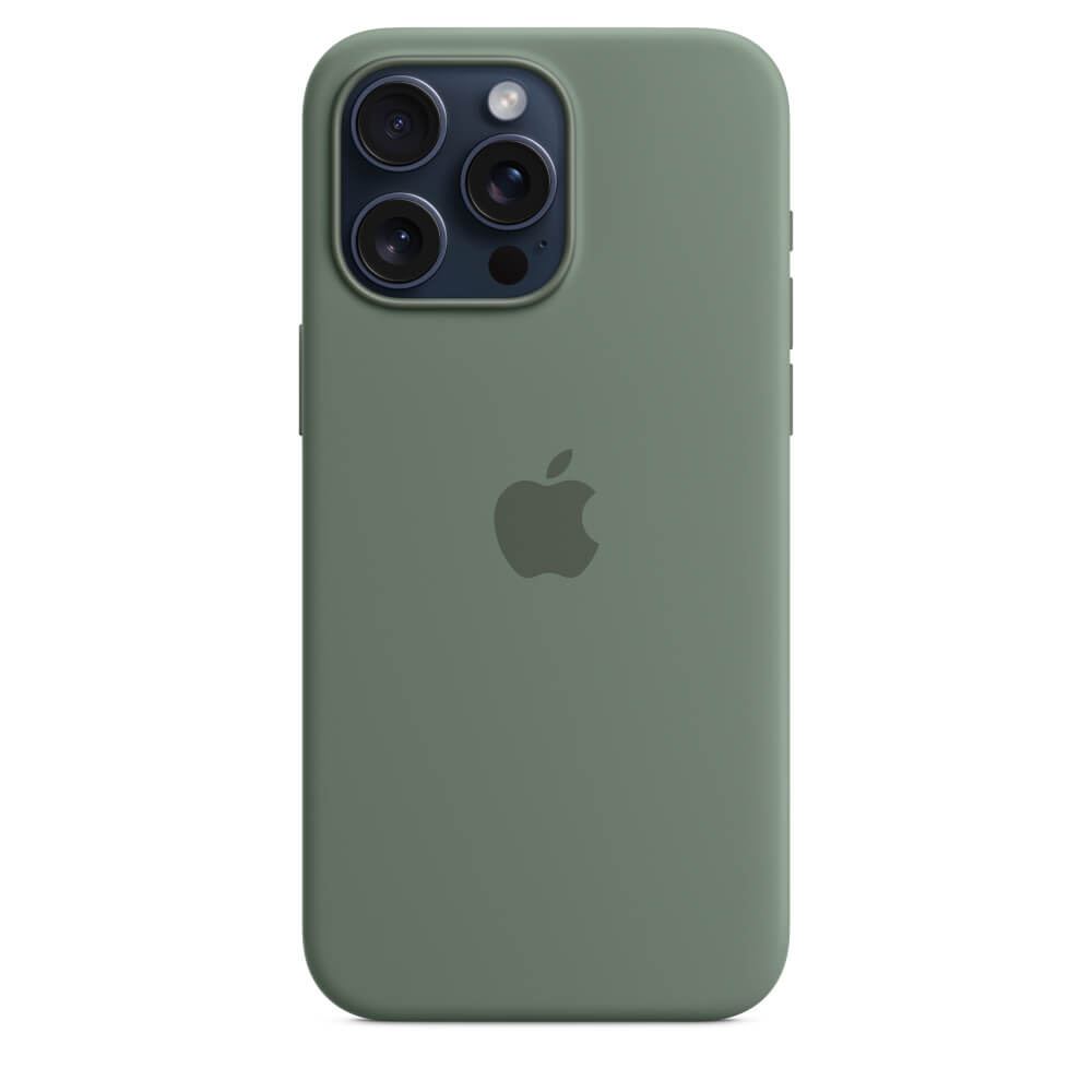 Оригинален Силиконов Калъф за iPhone 15 Pro Max, Silicone Magsafe Case MT1X3ZM/A, Зелен (2)