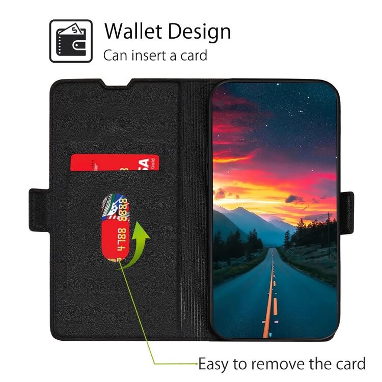 Кожен Калъф за Huawei Nova 9 SE, GKK Card Book Case, Черен (5)