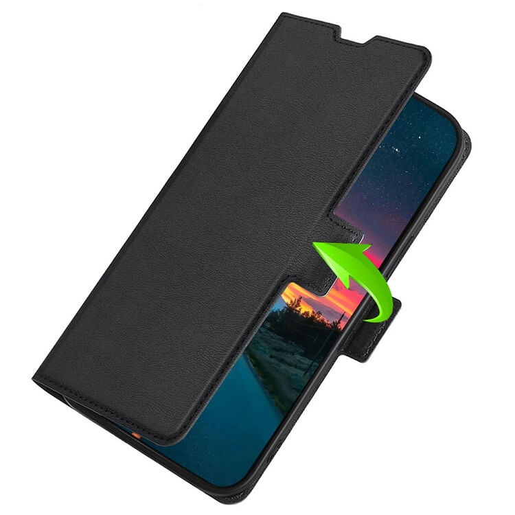 Кожен Калъф за Huawei Nova 9 SE, GKK Card Book Case, Черен