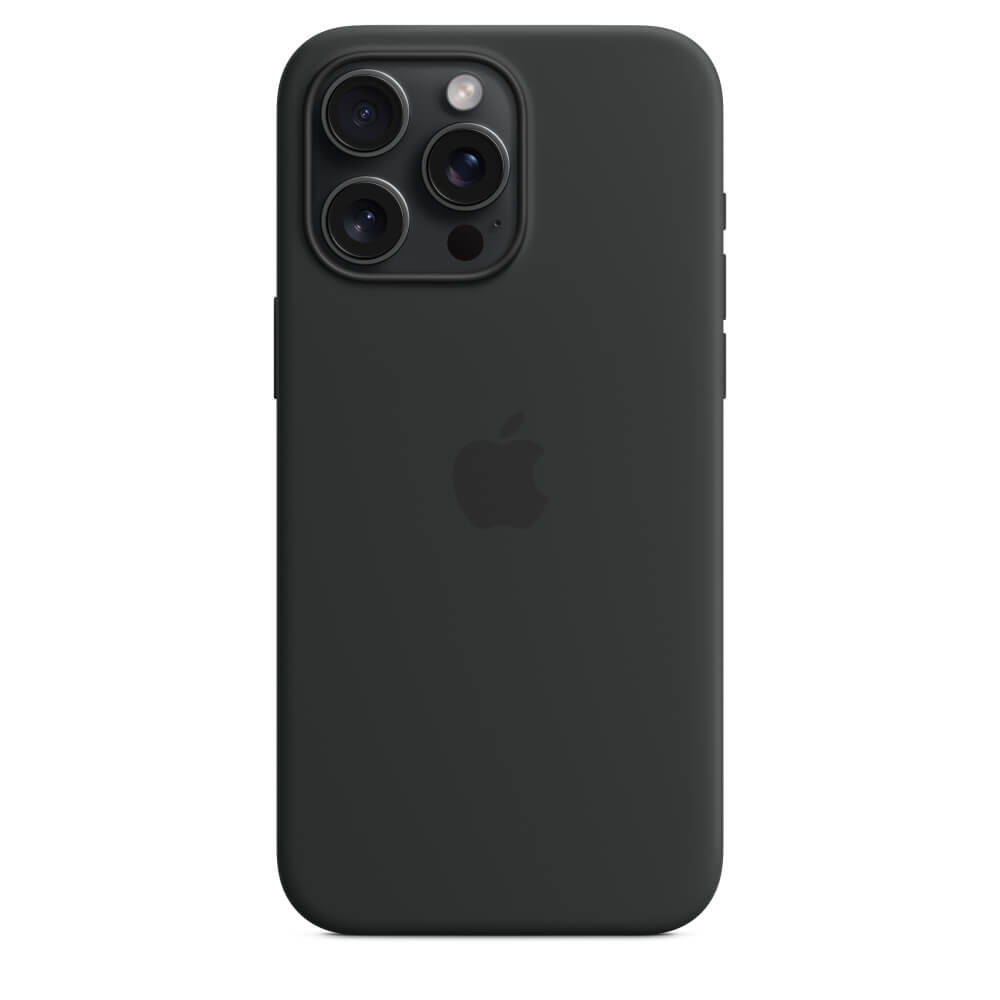 Оригинален Силиконов Калъф за iPhone 15 Pro Max, Silicone Magsafe Case MT1M3ZM/A, Черен (4)