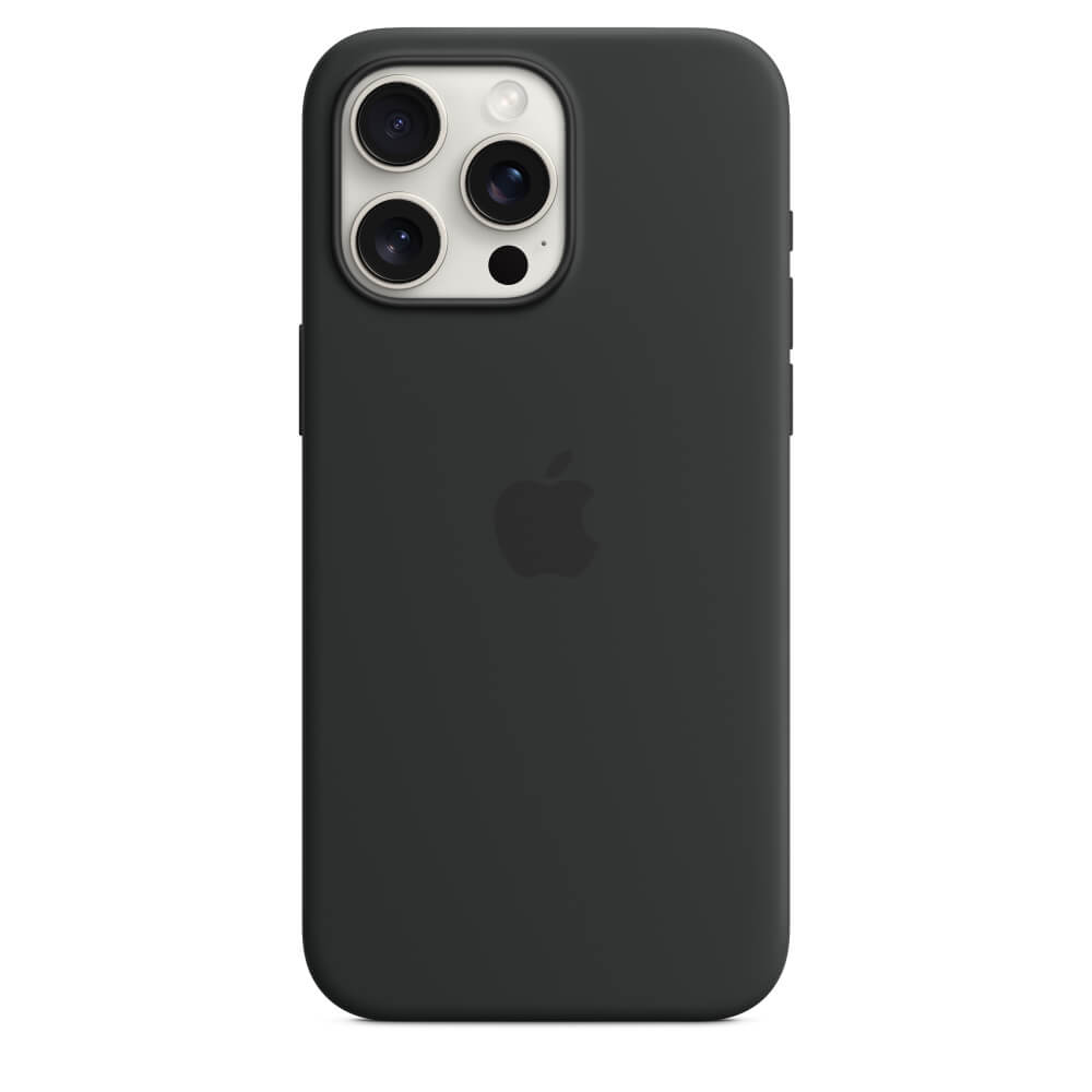 Оригинален Силиконов Калъф за iPhone 15 Pro Max, Silicone Magsafe Case MT1M3ZM/A, Черен (3)
