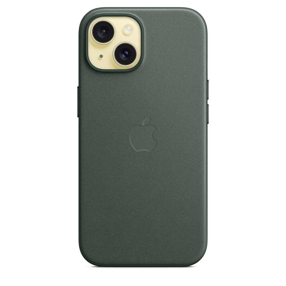 Оригинален Тъкан Калъф за iPhone 15, FineWoven Magsafe Case MT3J3ZM/A, Зелен (3)