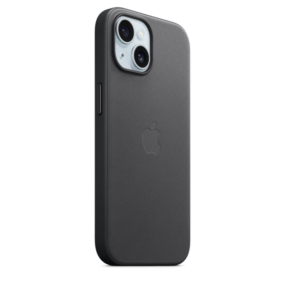 Оригинален Тъкан Калъф за iPhone 15, FineWoven Magsafe Case MT393ZM/A, Черен (6)