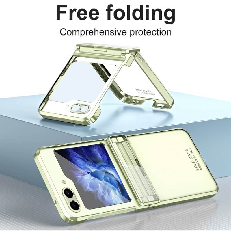 Калъф с Предпазител за Samsung Galaxy Z Flip 5, GKK Frame Hinge Case, Зелен (4)