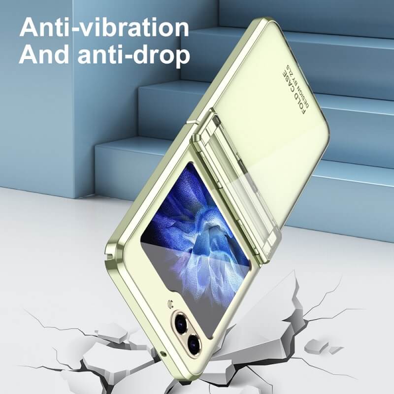Калъф с Предпазител за Samsung Galaxy Z Flip 5, GKK Frame Hinge Case, Зелен (6)