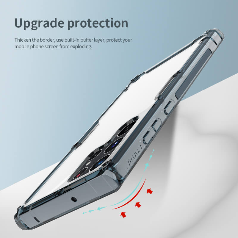 Противоударен Калъф за Samsung S22 Ultra, Nillkin TPU Pro Case, Син (4)