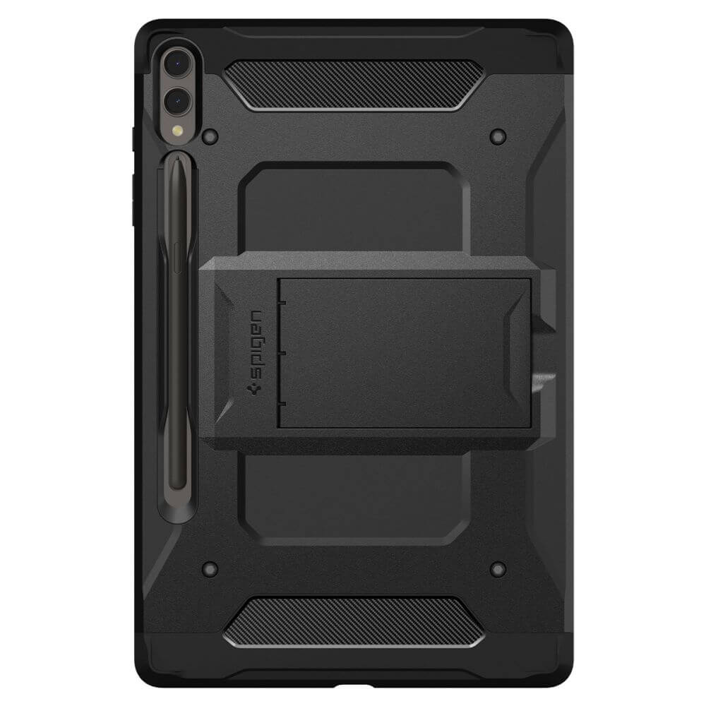 Противоударен Калъф за Samsung Tab S10 Lite/ S10 FE/ S9, Spigen Tough Armor Pro Case, Черен (3)