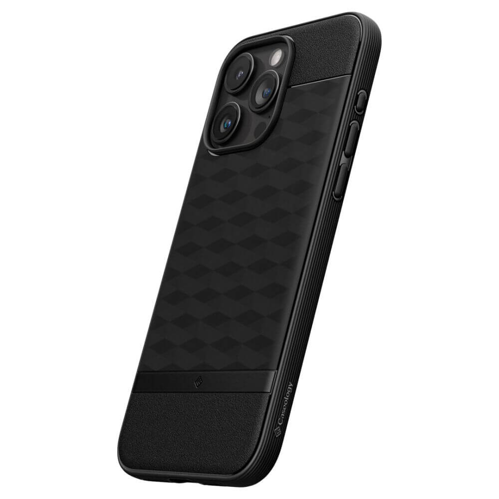 Magsafe Калъф за iPhone 15 Pro Max, Spigen Caseology Parallax, Черен (6)