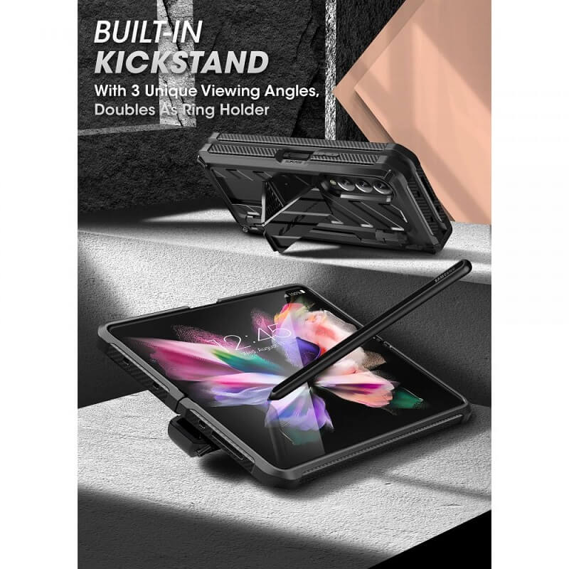 Противоударен Калъф за Samsung Z Fold 5, Supcase Unicorn Beetle Pro, Черен (6)