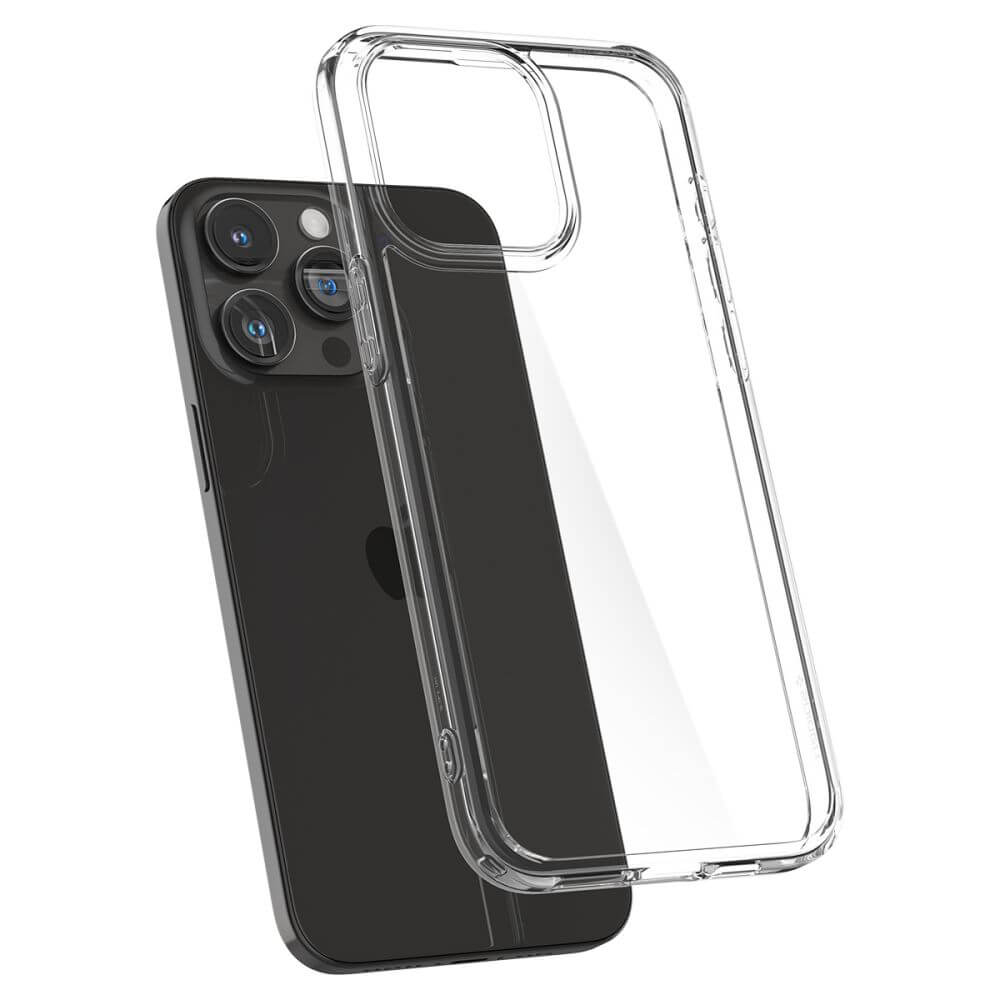Противоударен Калъф за iPhone 15 Pro Max, Spigen Ultra Hybrid Case, Прозрачен (4)