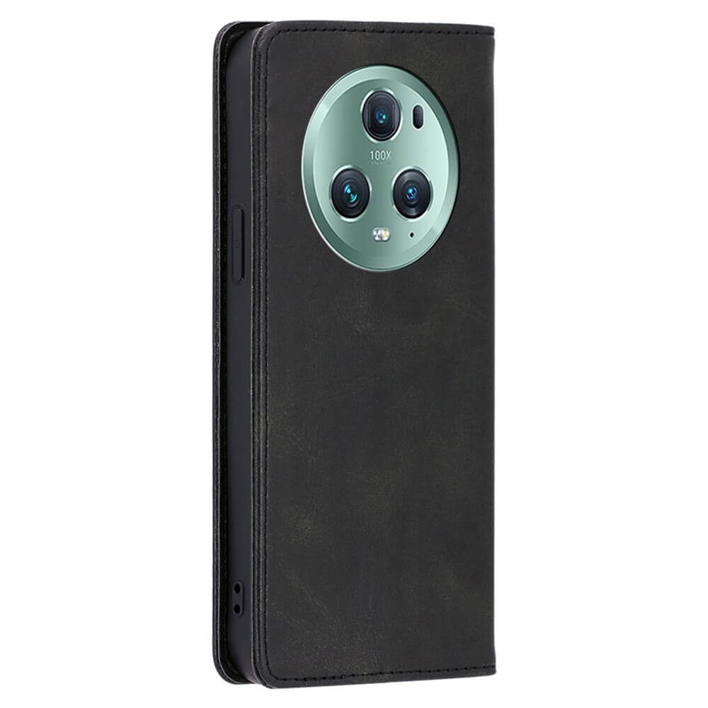 Кожен Калъф с Джобове за Honor Magic 5 Pro, Wallet Book Case, Черен (6)