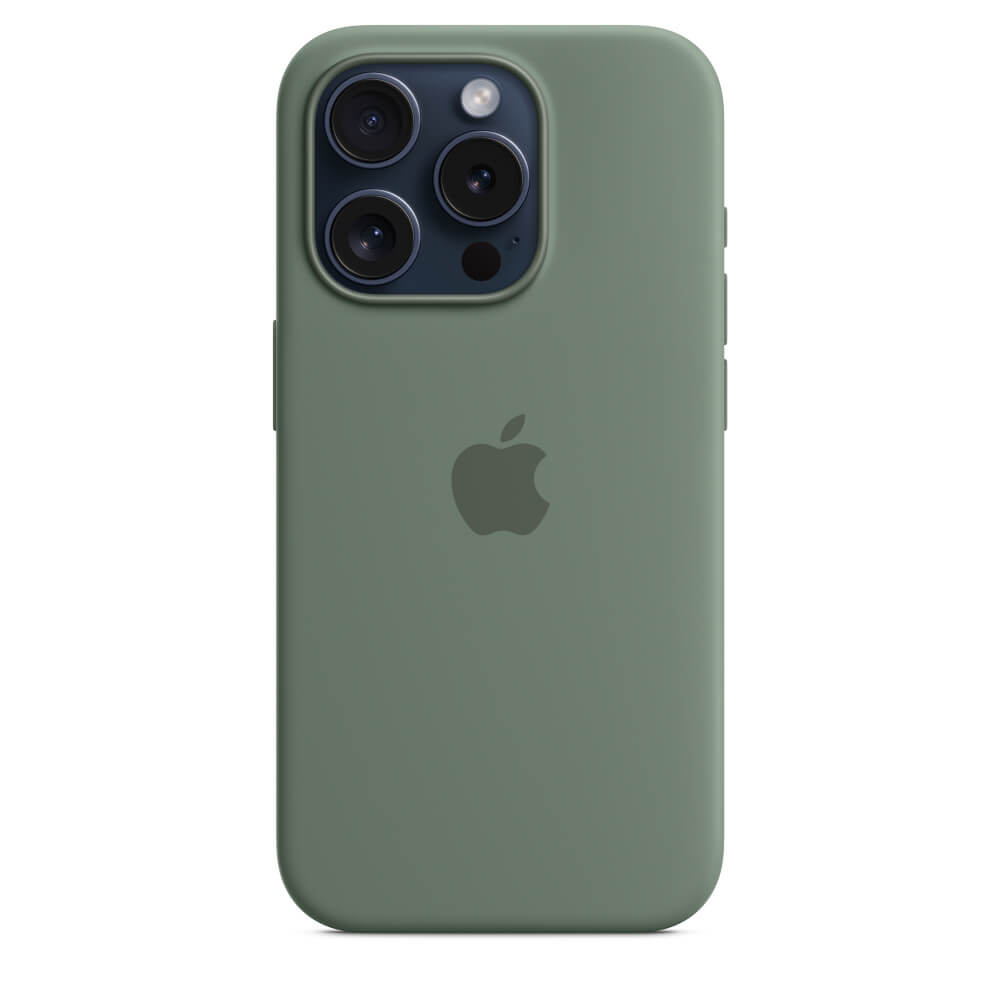 Оригинален Силиконов Калъф за iPhone 15 Pro, Silicone Magsafe Case MT1J3ZM/A, Зелен (2)