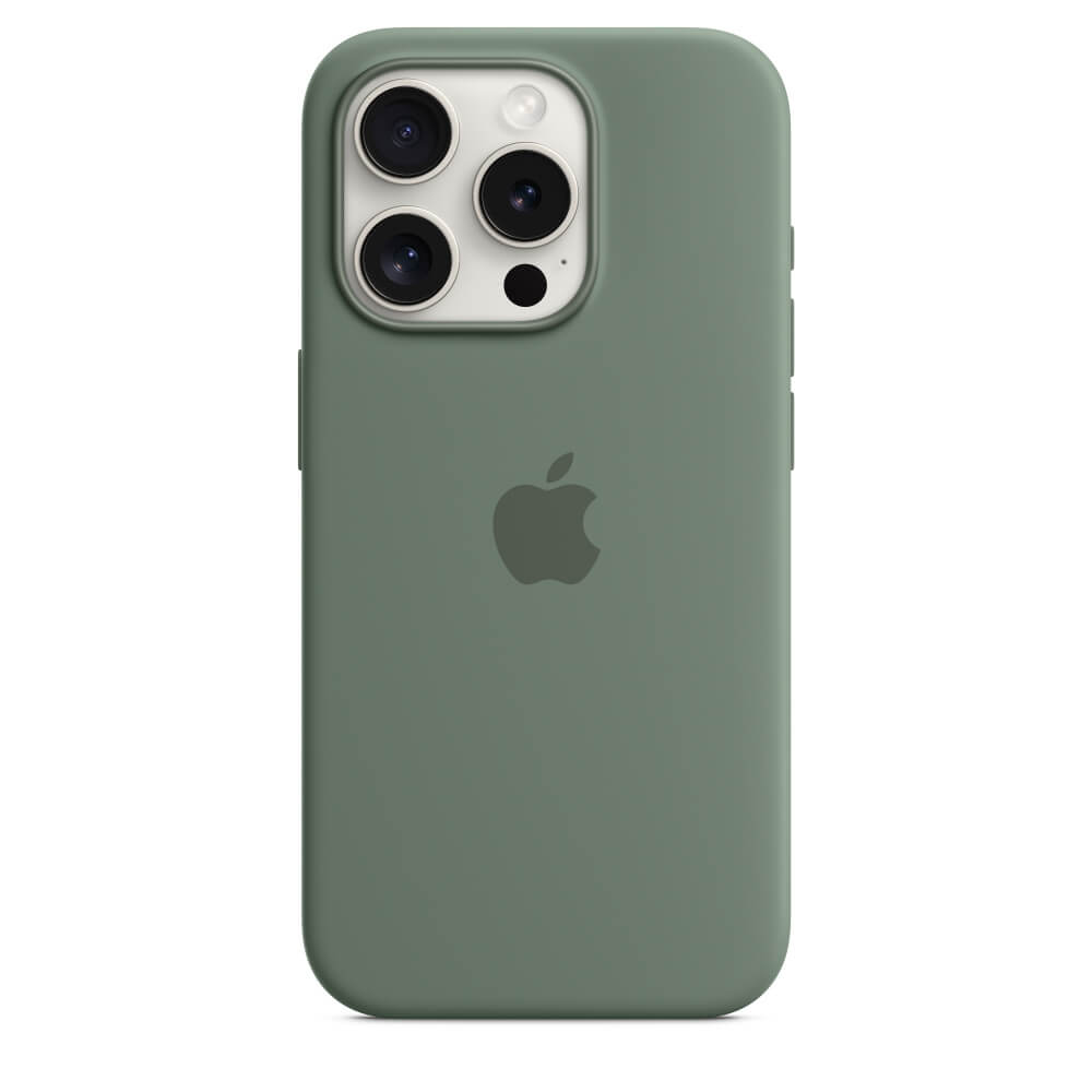 Оригинален Силиконов Калъф за iPhone 15 Pro, Silicone Magsafe Case MT1J3ZM/A, Зелен (3)