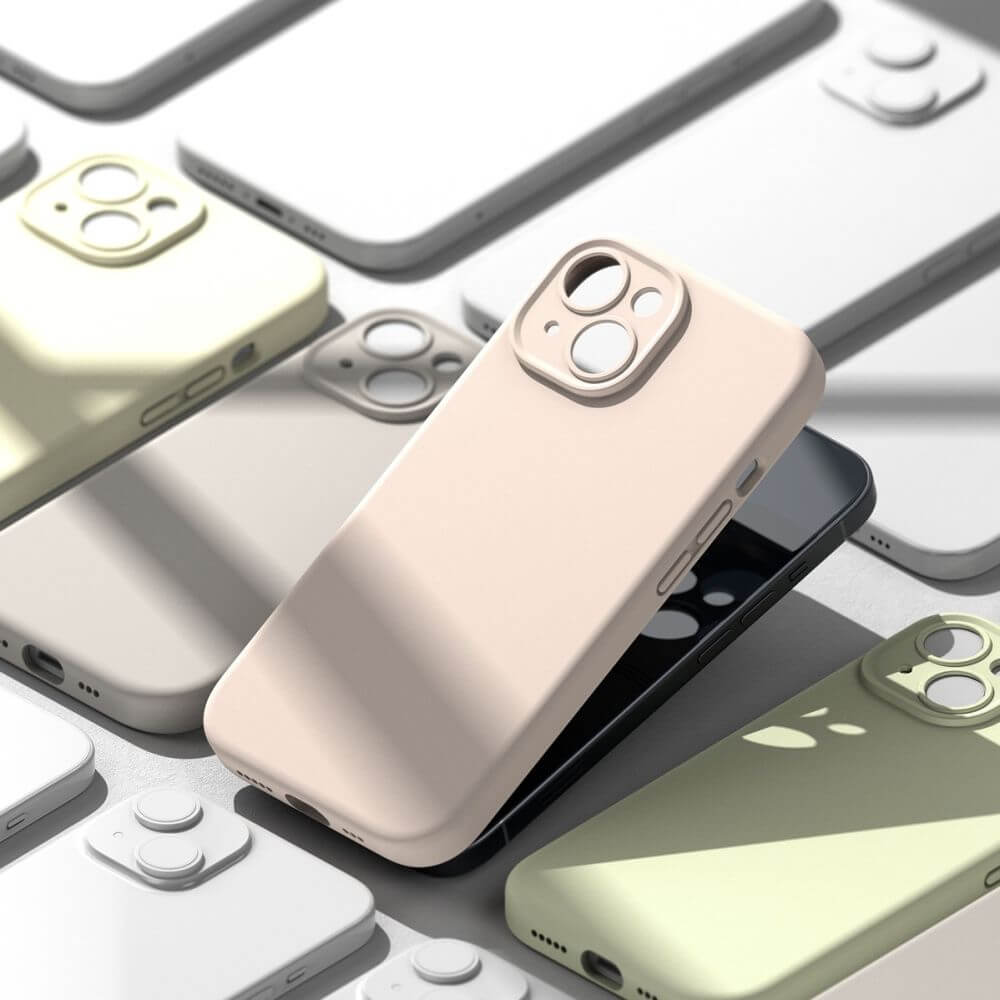 Magsafe Калъф за iPhone 15, Ringke Silicone Magnetic Case, Розов (7)