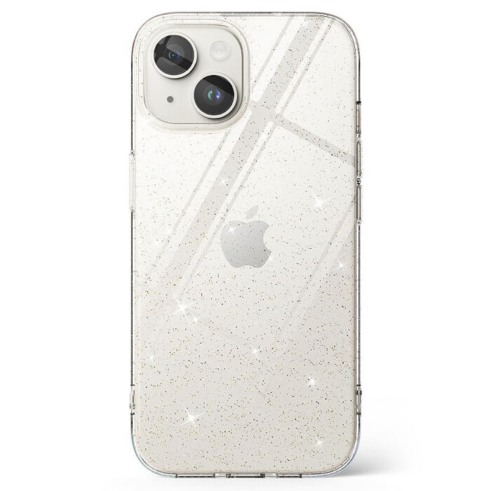 Блестящ Калъф за iPhone 15, Ringke Air Glitter Case, Прозрачен (2)