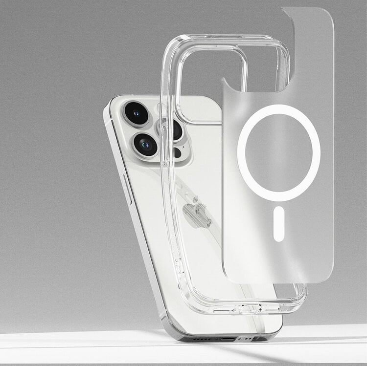 Magsafe Калъф за iPhone 15 Pro, Ringke Fusion Matte Case, Прозрачен (3)