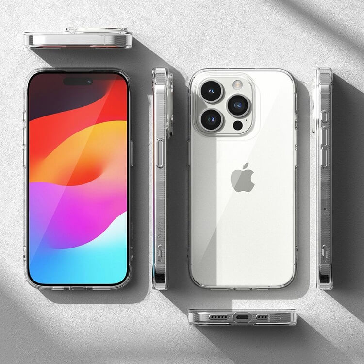 Силиконов Калъф за iPhone 15 Pro Max, Ringke Air Case, Прозрачен (4)