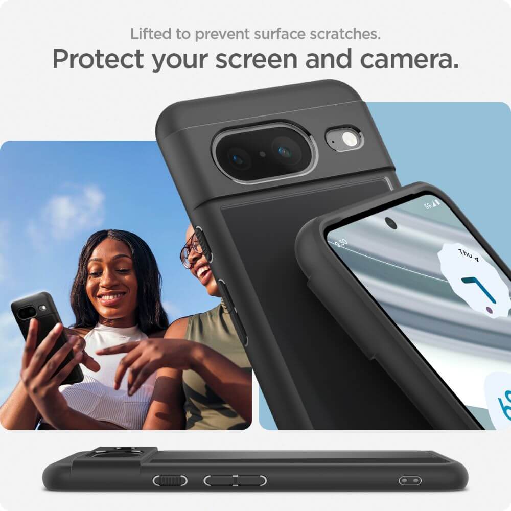 Противоударен Калъф за Google Pixel 8, Spigen Ultra Hybrid Case, Черен (10)