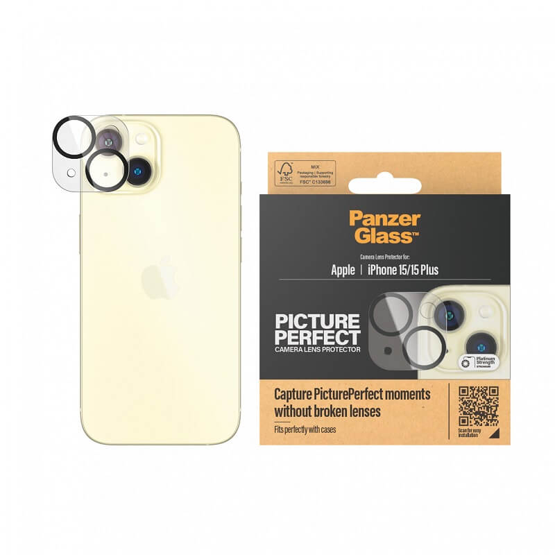 Протектор за Камерата на iPhone 15 Plus, PanzerGlass PicturePerfect Cam, Прозрачен