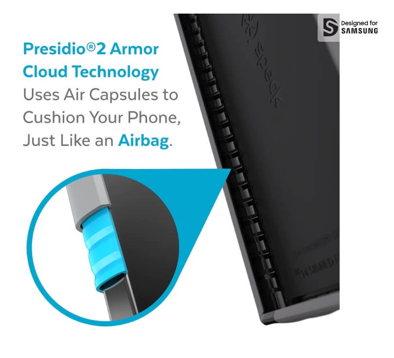 Противоударен Калъф за Samsung S22 Ultra, Speck Presidio 2 Grip Case, Сив (6)