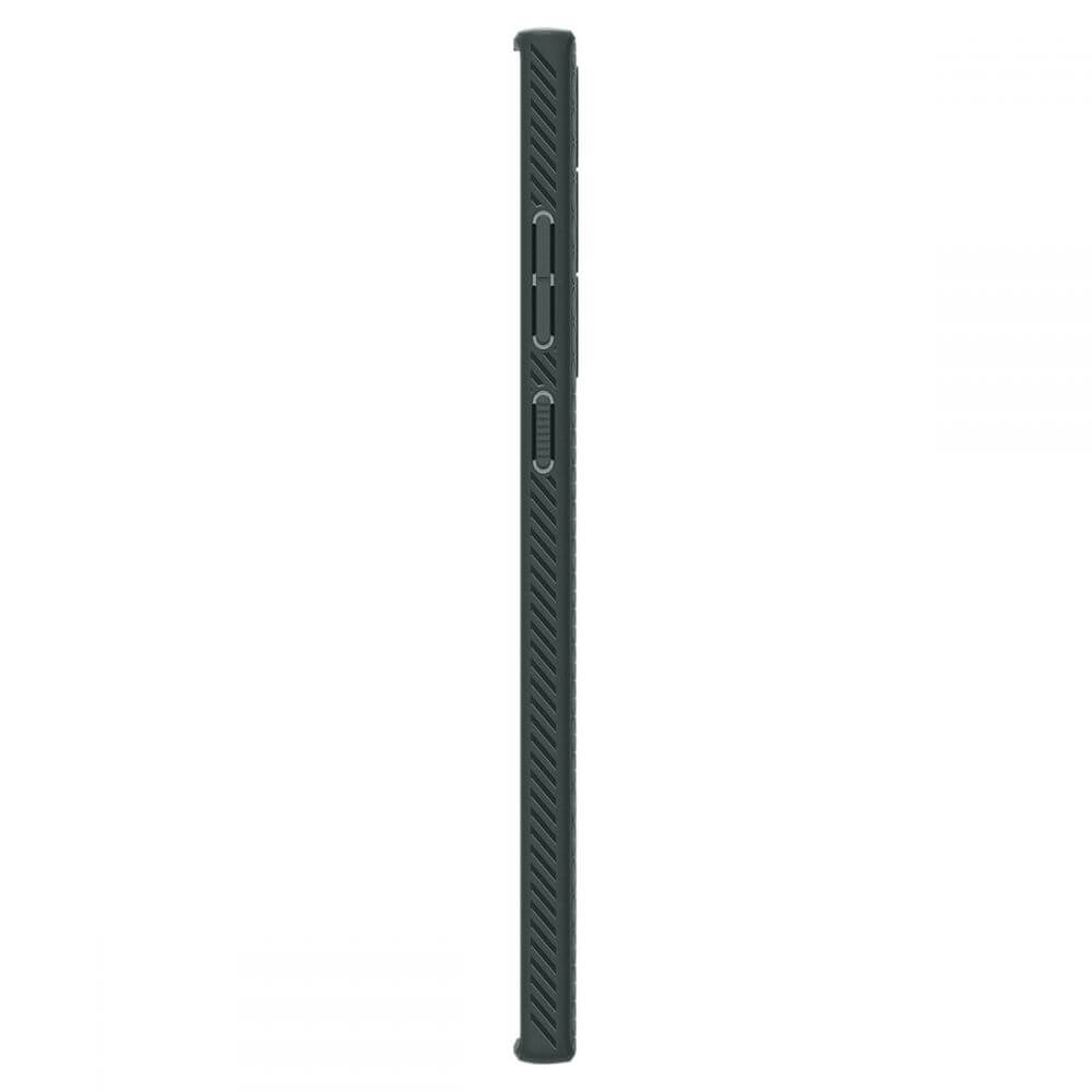 Противоударен Силиконов Калъф за Samsung S22 Ultra, Spigen Liquid Air Case, Зелен (6)