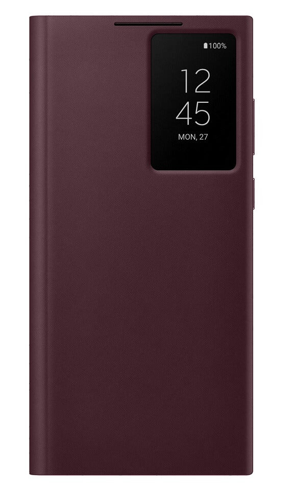 Оригинален Активен Калъф за Samsung S22 Ultra Clear View Cover Book Case EF-ZS908CEEGEE, Бордо