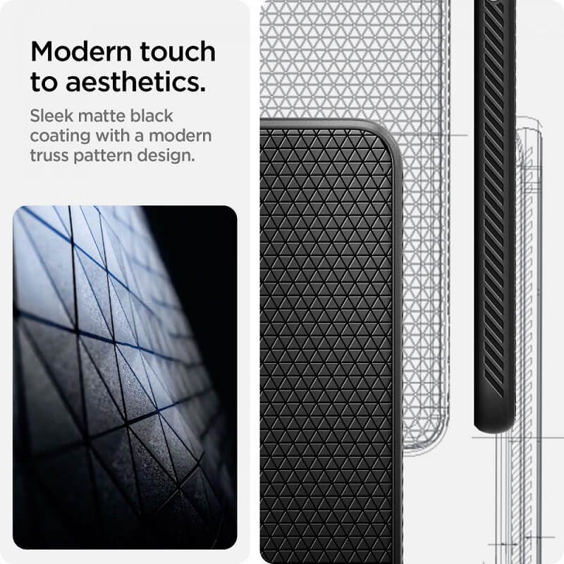 Противоударен Калъф за Samsung A13 4G, Spigen Liquid Air Case, Черен (4)