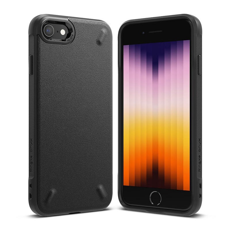Противоударен Силиконов Калъф за iPhone SE 2022/2020 8/7, Ringke Onyx Case, Черен (2)