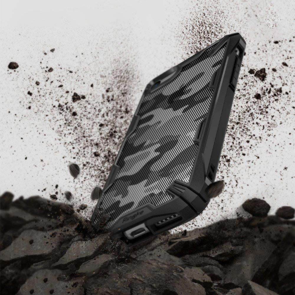 Противоударен Калъф за iPhone SE 2022/2020 8/7, Ringke Fusion X Camouflage Case, Черен (4)