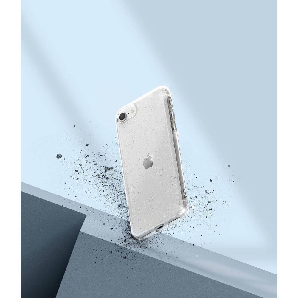 Блестящ Калъф за iPhone SE 2022/2020 8/7, Ringke Air Glitter Case, Прозрачен (5)