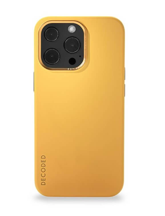 Magsafe Калъф за iPhone 13 Pro Max, Decoded Silicone Case, Жълт