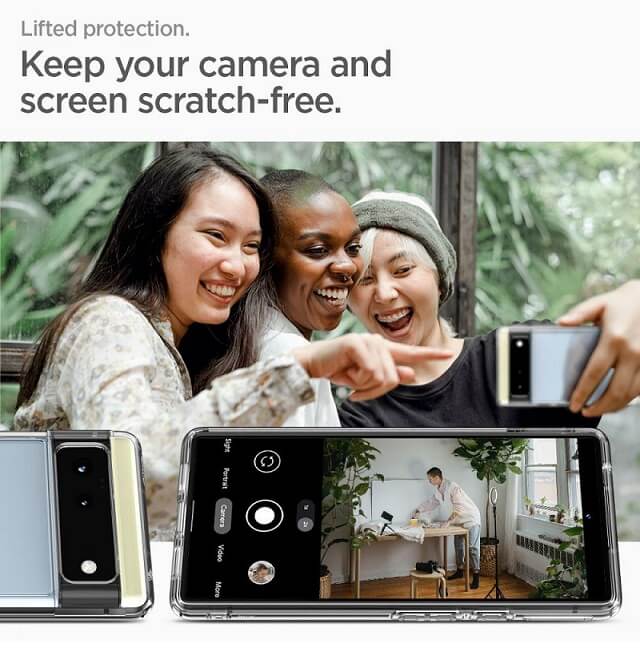 Противоударен Калъф за Google Pixel 6, Spigen Ultra Hybrid Case, Прозрачен (6)