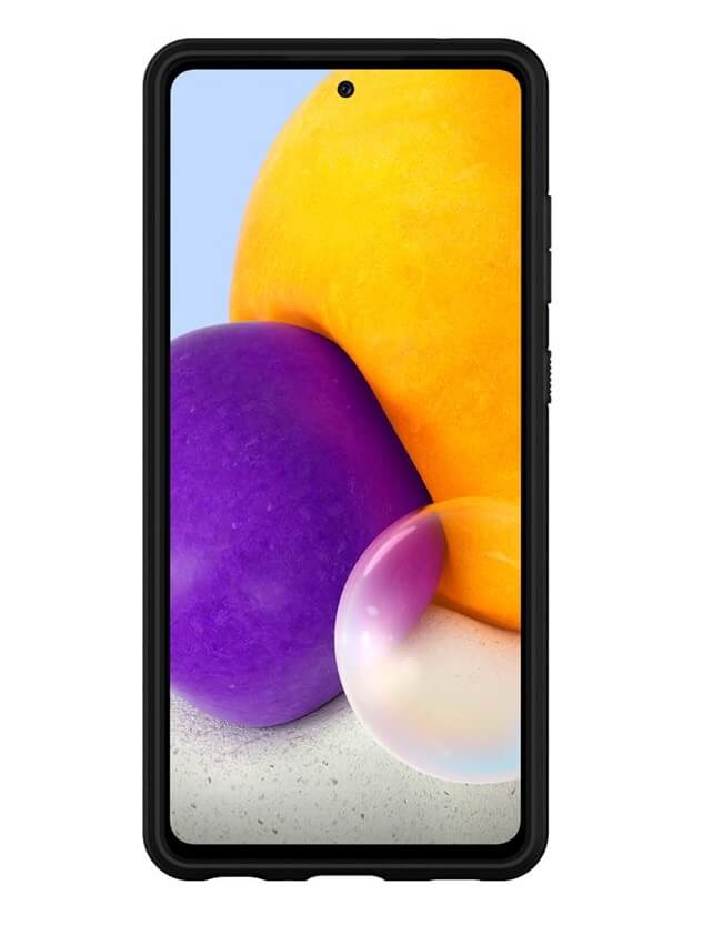 Противоударен Силиконов Калъф за Samsung A72, Spigen Core Armor Case, Черен (4)