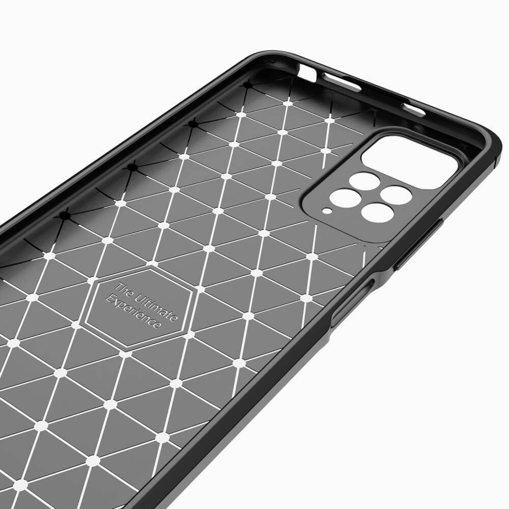 Защитен Калъф за Xiaomi Redmi Note 11 Pro Plus, Premium Carbon Case, Черен (4)