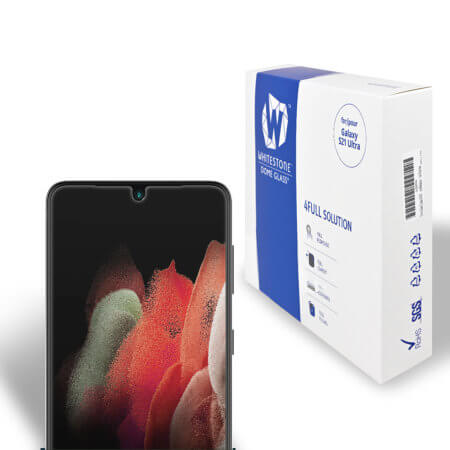 Стъклен Протектор за Samsung S21 Ultra, Whitestone Dome UV Glass x2, Прозрачен