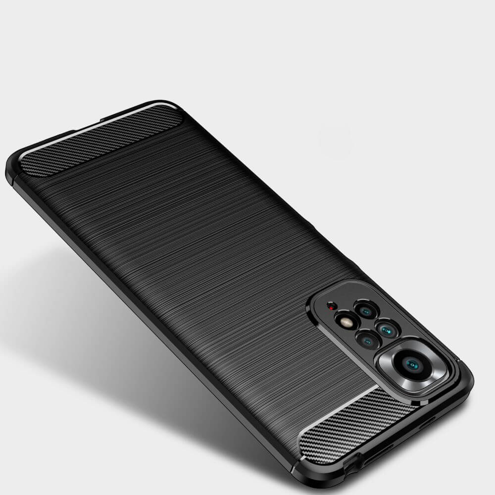 Защитен Калъф за Xiaomi Redmi Note 11, Tech-Protect Premium Carbon Case, Черен (2)