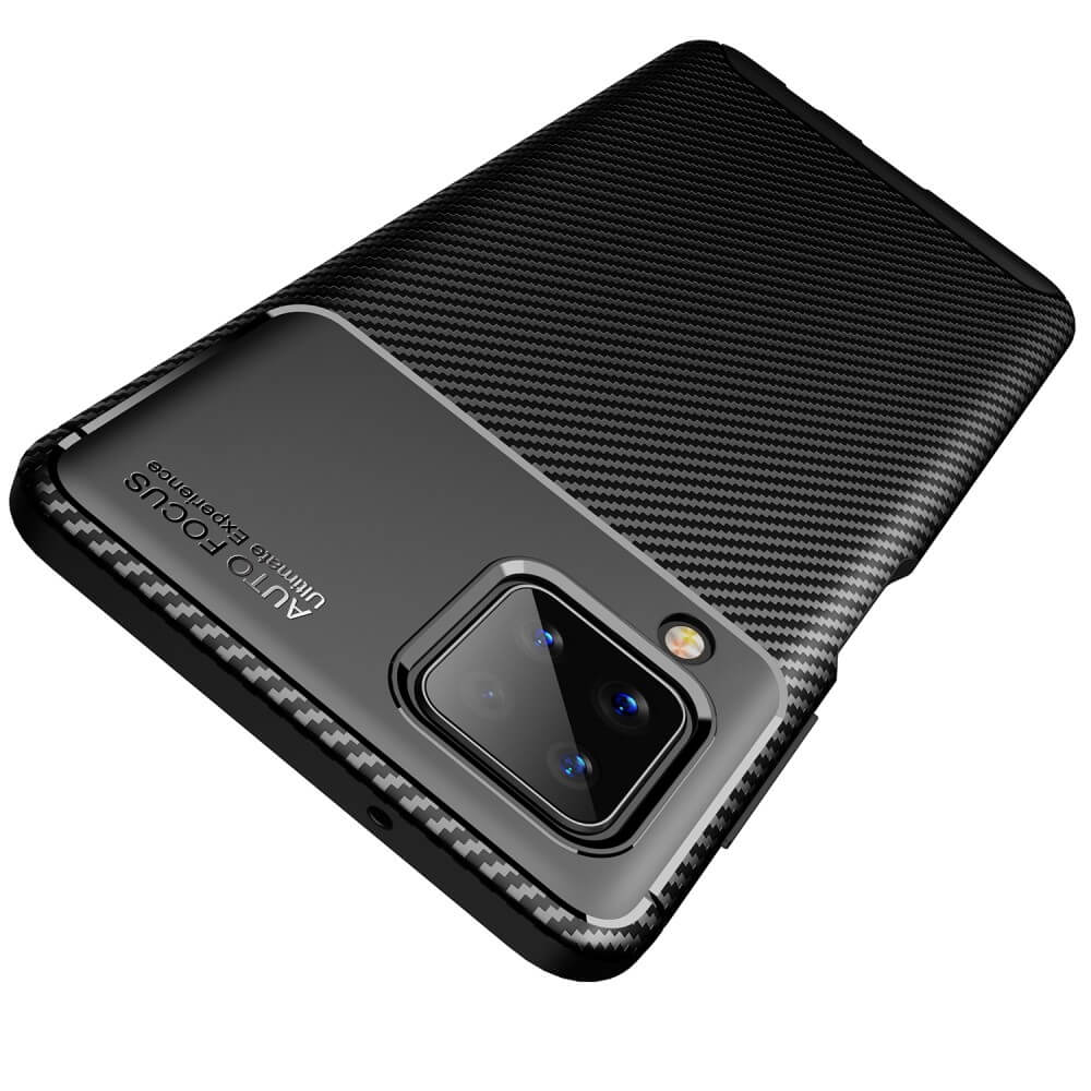 Силиконов Калъф за Samsung A12, New Carbon Case, Черен (3)