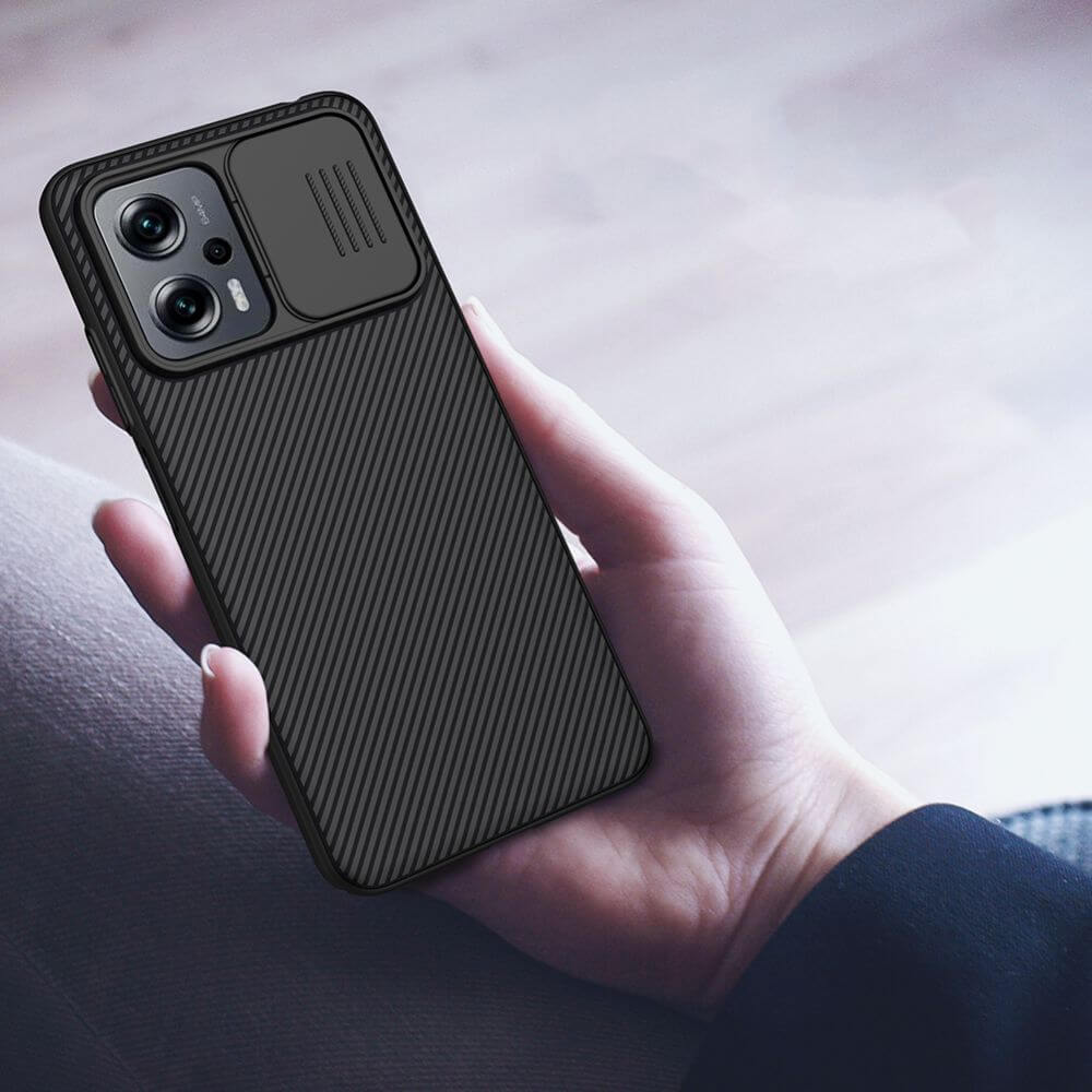 Калъф с Плъзгач за Камера за Xiaomi Poco X4 GT, Nillkin CamShield Case, Черен (3)
