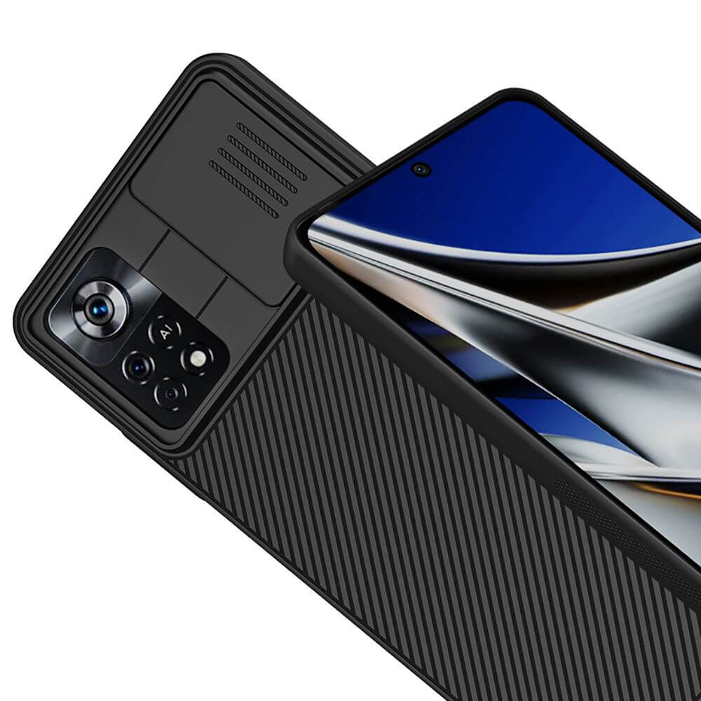 Калъф с Плъзгач за Камера за Xiaomi Poco X4 Pro 5G, Nillkin CamShield Case, Черен (2)