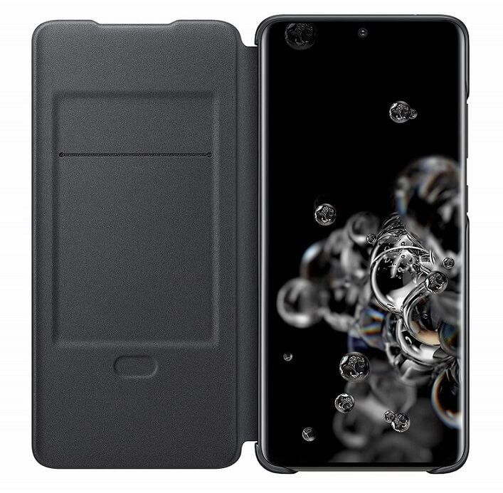 Оригинален Активен Калъф за Samsung S20 Ultra Led View Cover Book Case EF-NG988PBEGEU, Черен (2)