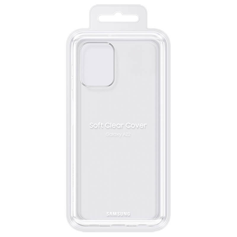 Оригинален Силиконов Калъф за Samsung A22 4G, Soft Clear Cover Case EF-QA225TTEGEU, Прозрачен (5)
