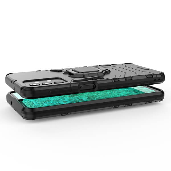 Калъф с Пръстен-Стойка за Samsung A13 5G, Kickstand Armor Case, Черен (4)